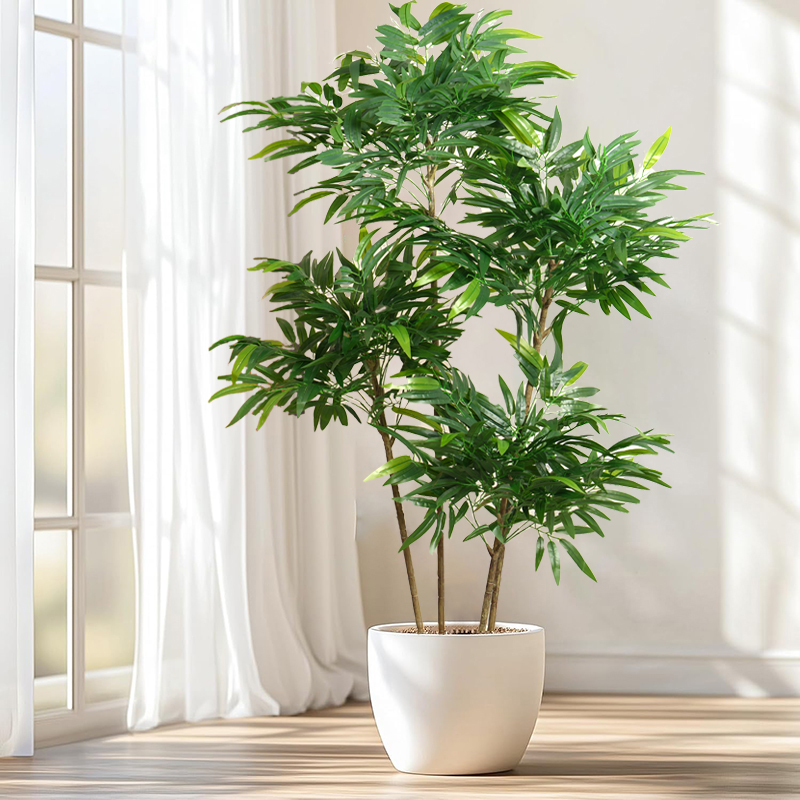 Dracaena Marginata - 80-180cm Grote Kunstmatige Bamboe Bladeren Boom