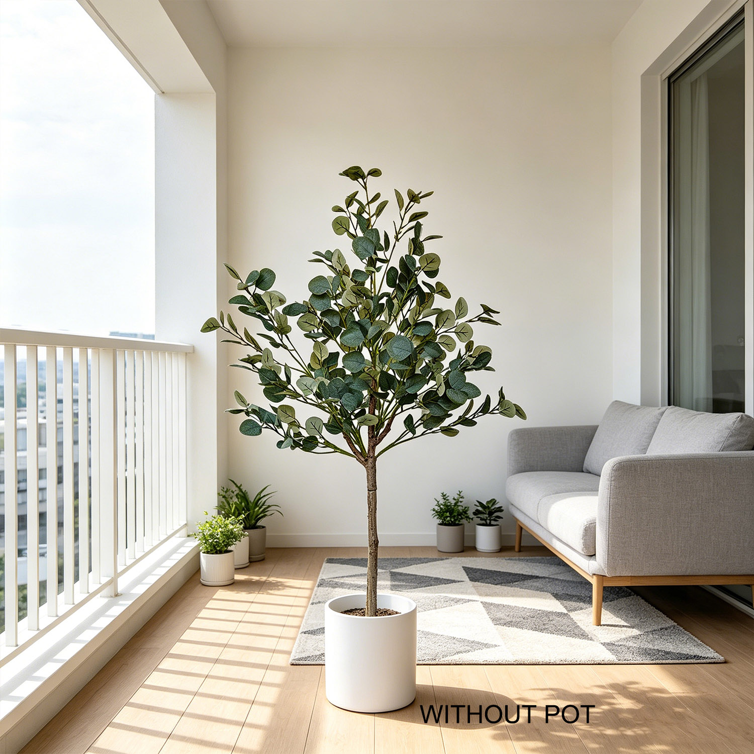 Dracaena Marginata - 140cm Kunstmatige Eucalyptusplant UV-bestendig Kunstplant Binnen