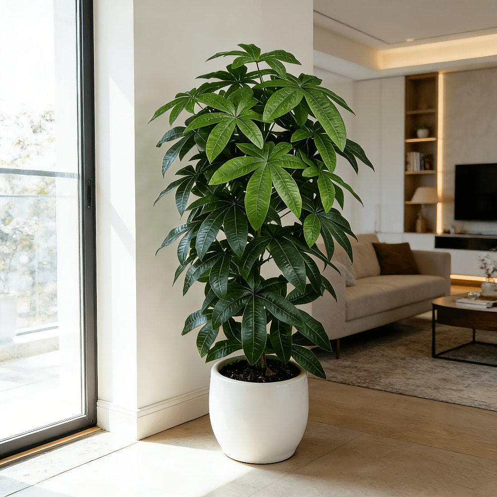Een kunstmatige geldboom Pachi - Dracaena Marginata recensie en prijs